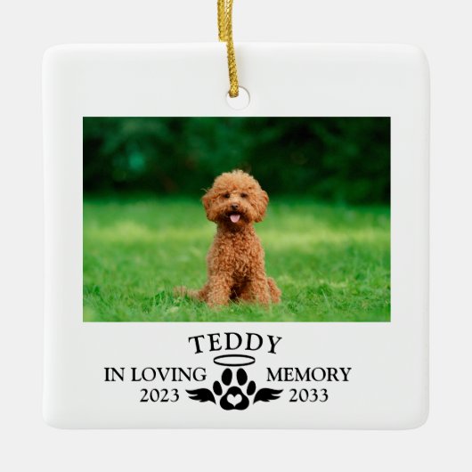 Huisdierherdenking Ter liefdevolle herinnering Voe Keramisch Ornament (Voorkant)