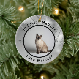 Huisdierherdenking Ter Nagedachtenis Kat Foto Trib Keramisch Ornament
