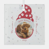 Huisdierherdenking voor altijd in onze harten Foto Glas Ornament (Voorkant)