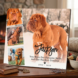 Huisdierherdenkingsfoto-collage Honden- of kattenh Fotoplaat