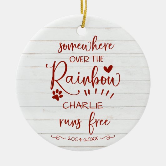 Huisdierherdenkingsfoto van hond of kat Schattige  Keramisch Ornament (Voorkant)