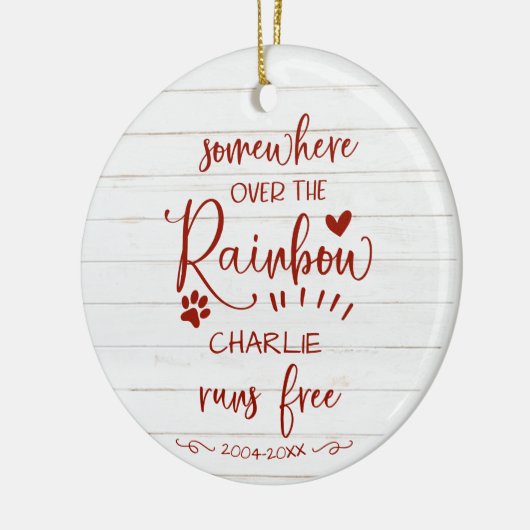 Huisdierherdenkingsfoto van hond of kat Schattige  Keramisch Ornament (Links)