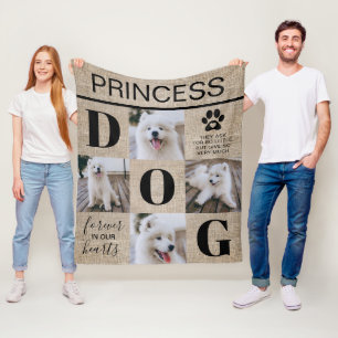 Huisdierherdenkingsgeschenk Troostfoto huisdier Fleece Deken