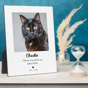 Huisdierherdenkingsgeschenk voor kat Gedenkplaat Fotoplaat