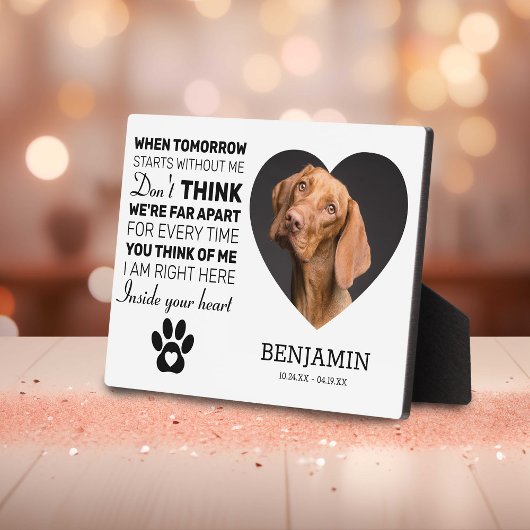 Huisdierherdenkingsplek | Aandenken Hond Fotoplaat