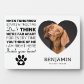 Huisdierherdenkingsplek | Aandenken Hond Fotoplaat (voorkant)