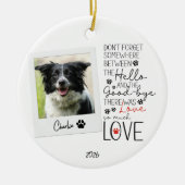 Huisdierherinnering Foto Kerst Ornament (Voorkant)