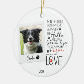 Huisdierherinnering Foto Kerst Ornament (Links)