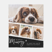 Huisdierherinnering Fotocollage Fleece Deken (Voorkant)