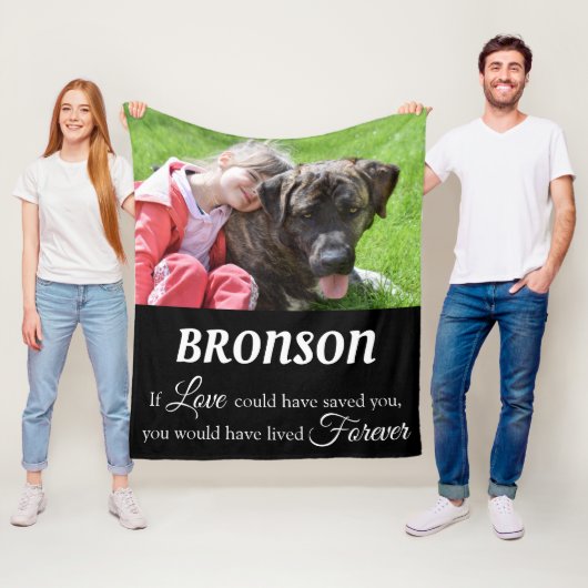 Huisdierherinnering Geschenk Herinnering Fleece Deken (In situ)