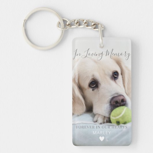 Huisdierherinnering Geschenk Hond Foto Sleutelhanger (Voorkant)