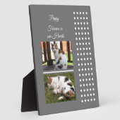 Huisdierherinnering kat grijs en wit foto's toevoe fotoplaat (Zijkant)