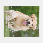 Huisdierherinnering Moderne foto condoleance Huisd Fleece Deken (Voorkant (Horizontaal))