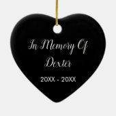 Huisdierherinneringsfoto Kat Hond Elegant Hart Keramisch Ornament (Achterkant)