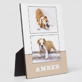 Huisdierhond 2 Fotocollage Aandenken Fotoplaat (Zijkant)