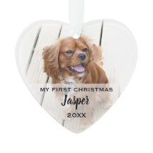 Huisdierhond Eerste Kerst Foto's Boomornament