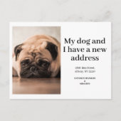 Huisdierhond Foto Nieuw Adres Ik Ben Verhuisd Mode Aankondigingskaart (Voorkant)