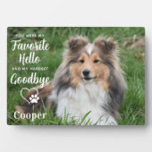 Huisdierhond Gedenkteken - Aangepast Condoleancere Fotoplaat (voorkant)