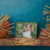 Huisdierhond Gedenkteken - Aangepast Condoleancere Fotoplaat (Zijkant)