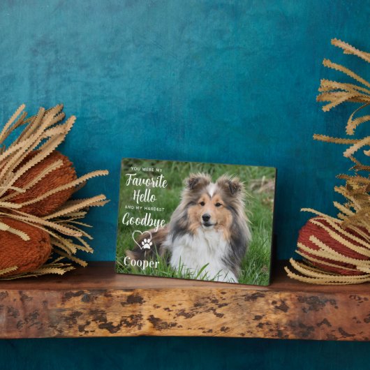 Huisdierhond Gedenkteken - Aangepast Condoleancere Fotoplaat (Zijkant)