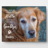 Huisdierhond Gedenkteken - Favoriete Groet Lastigs Fotoplaat (Voorkant)