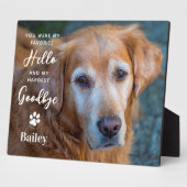 Huisdierhond Gedenkteken - Favoriete Groet Lastigs Fotoplaat (Zijkant)