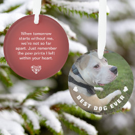 Huisdierhond Gedicht Foto Rood Aandenken Aandenken Ornament