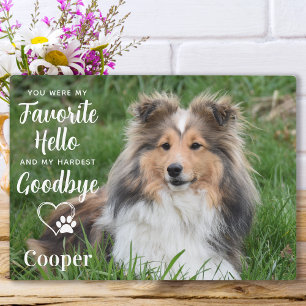 Huisdierhond Herdenking - Aangepast Condoleance Ci Fotoplaat
