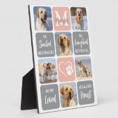 Huisdierhond Herdenking Aangepast Moderne Kleuren  Fotoplaat (Zijkant)