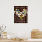 Huisdierhond Herdenking Aangepaste Foto collage Hu Poster (Keuken)