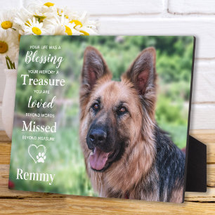 Huisdierhond Herdenking Aangepaste Herinnering Fot Fotoplaat
