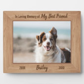 Huisdierhond Herdenking - In Liefdevolle Herinneri Fotoplaat (Voorkant)