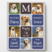 Huisdierhond Herdenking Modern Kleuren 6 Foto Fotoplaat (Voorkant)