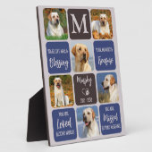 Huisdierhond Herdenking Modern Kleuren 6 Foto Fotoplaat (Zijkant)