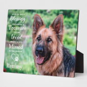 Huisdierhond Herdenkings Aangepaste Herinneringsfo Fotoplaat (Zijkant)