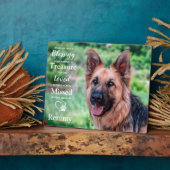 Huisdierhond Herdenkings Aangepaste Herinneringsfo Fotoplaat (Zijkant)
