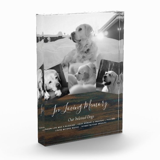 Huisdierhond Herdenkingsfoto Collage Herinneringsg Fotoblokken (Links)