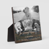 Huisdierhond Herdenkingsfoto Collage Herinneringsg Fotoplaat (Voorkant)