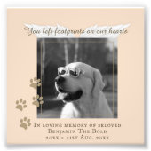 Huisdierhond Herdenkingsfoto Plaquette Afdruk Aand (Voorkant)