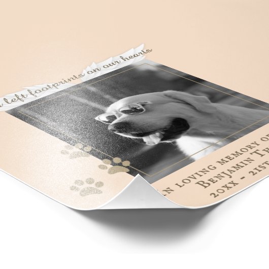 Huisdierhond Herdenkingsfoto Plaquette Afdruk Aand (Hoek)