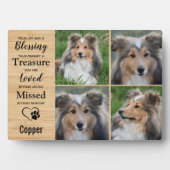 Huisdierhond Herdenkingsgeschenk - Aandenken aan h Fotoplaat (voorkant)