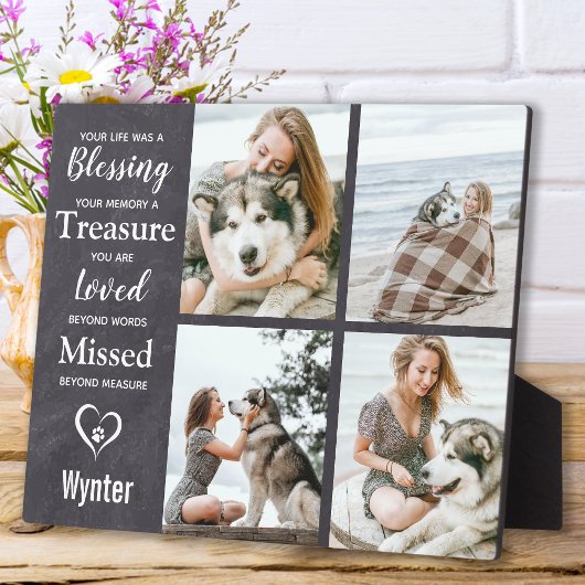 Huisdierhond Herdenkingsgeschenk Aandenken aan Ove Fotoplaat