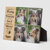 Huisdierhond Herdenkingsgeschenk - Aandenken bij h Fotoplaat (Zijkant)