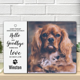 Huisdierhond Herdenkingsgeschenk Condoleance Citat Fotoplaat