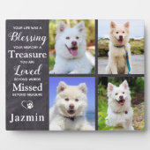 Huisdierhond Herdenkingsgeschenk - Troostgeschenk  Fotoplaat (Voorkant)