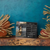 Huisdierhond Herdenkingsplaque Met Liefdevolle Her Fotoplaat (Zijkant)