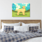 Huisdierhond in het park canvas afdruk (Insitu (Slaapkamer))