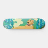 Huisdierhond in het park skateboard (Horizontaal)
