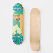 Huisdierhond in het park skateboard (Voorkant)