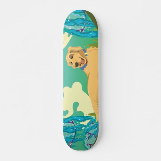 Huisdierhond in het park skateboard (Voorkant)